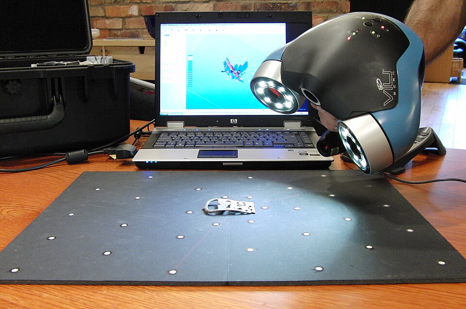Scanner 3D portátil em utilização