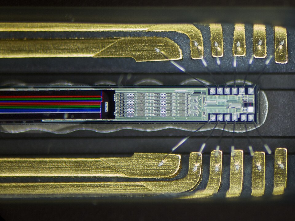 Sensor CCD linear de um scanner
